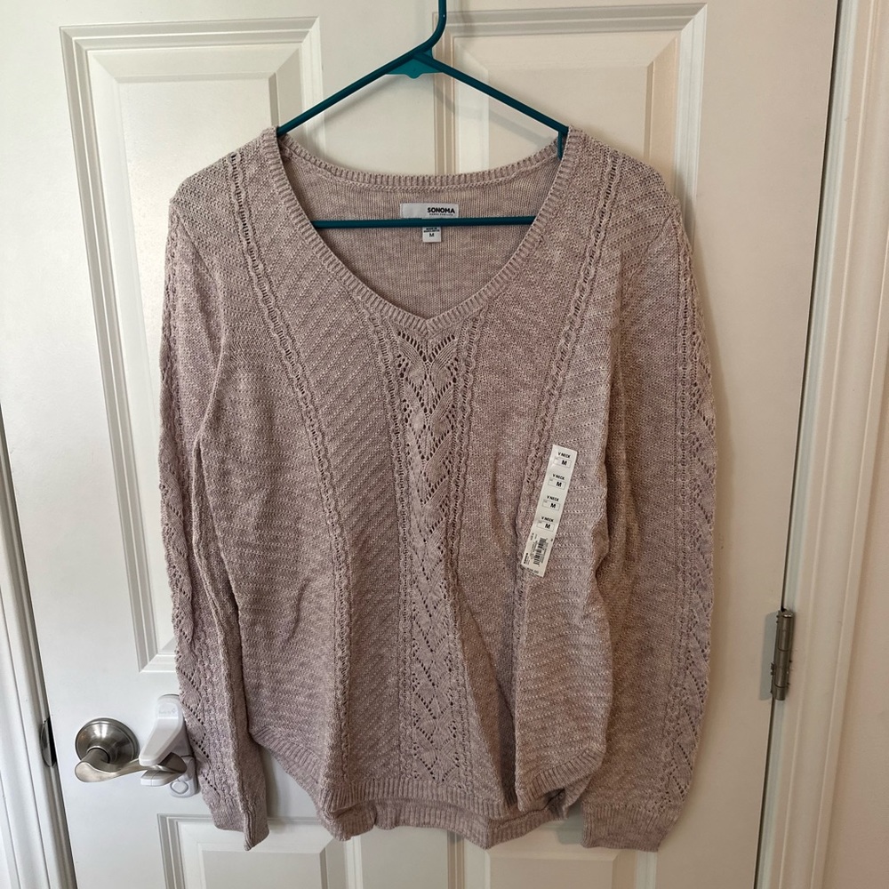 Women's Sonoma Goods For Life Pointelle Sweater New